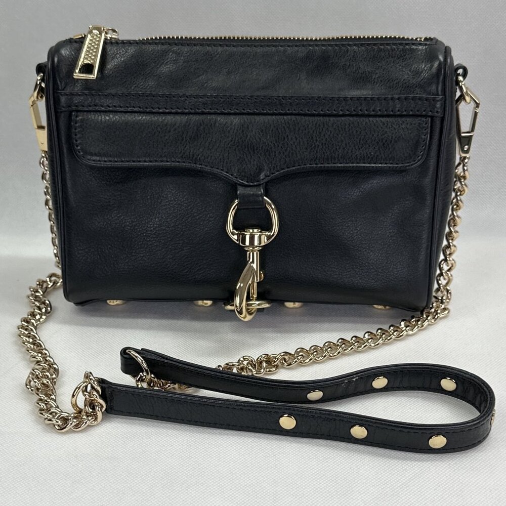 Rebecca Minkoff Mini MAC Black Leather Crossbody Bag